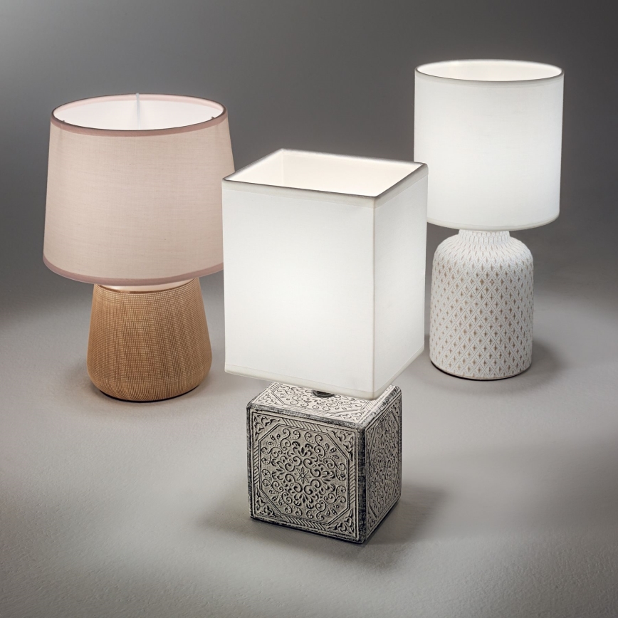 Ideal Lux - Lámpara de mesa KALI 1xE14/40W/230V cerámica/crema/beige