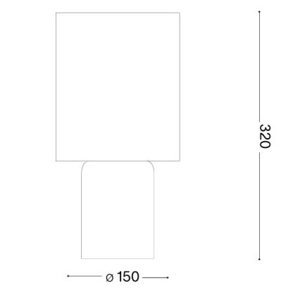 Ideal Lux - Lámpara de mesa KALI 1xE14/40W/230V crema