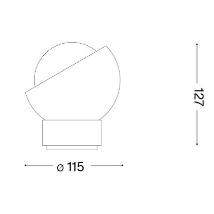 Ideal Lux - Lámpara de mesa LED BLOOM 1xG9/3W/230V negra