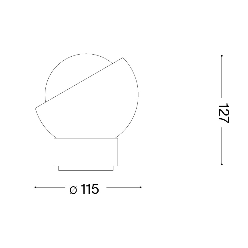 Ideal Lux - Lámpara de mesa LED BLOOM 1xG9/3W/230V negra