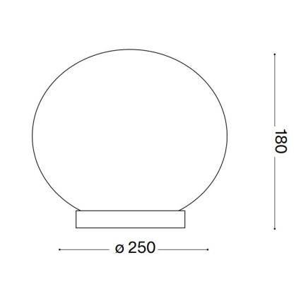 Ideal Lux - Lámpara de mesa LED CANDY 1xG9/3W/230V diá. 25 cm blanco