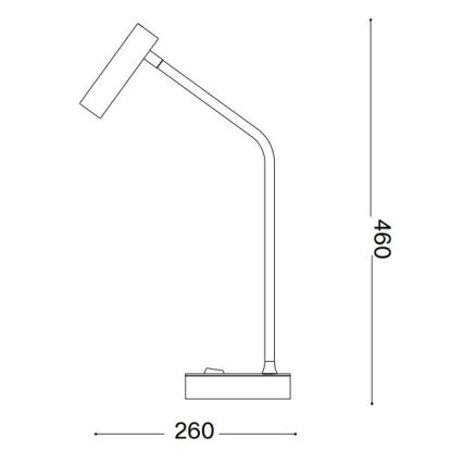 Ideal Lux - Lámpara de mesa LED EASY LED/3,5W/230V CRI 90 negro