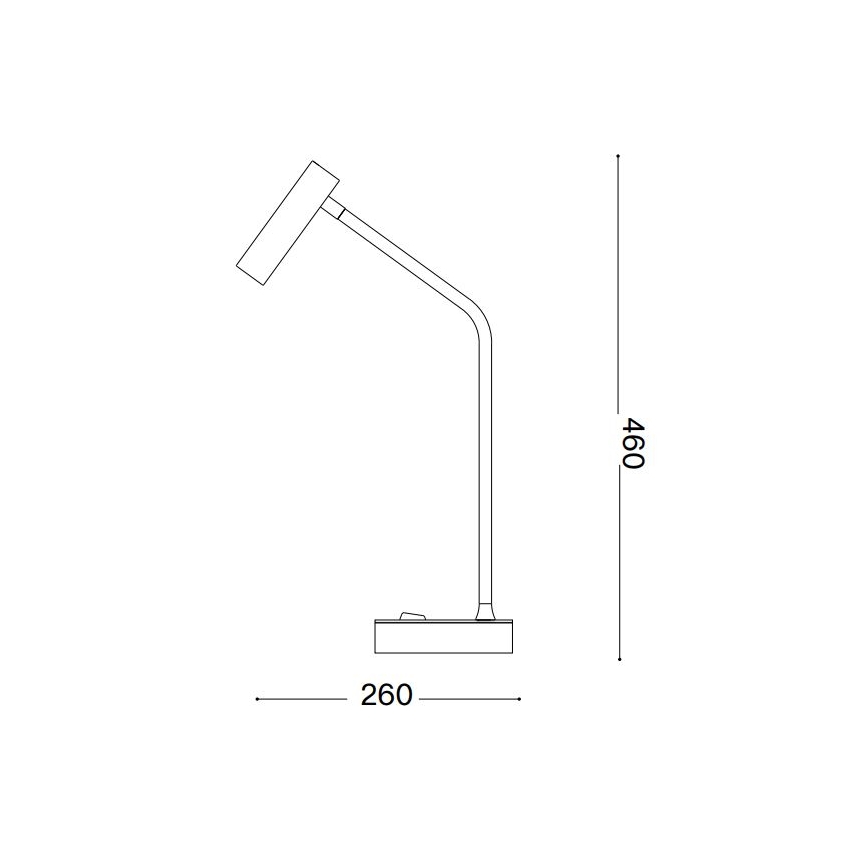 Ideal Lux - Lámpara de mesa LED EASY LED/3,5W/230V CRI 90 negro
