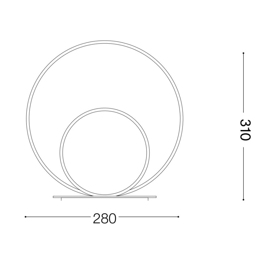 Ideal Lux - Lámpara de mesa LED OZ LED/22W/230V CRI 90 dorado