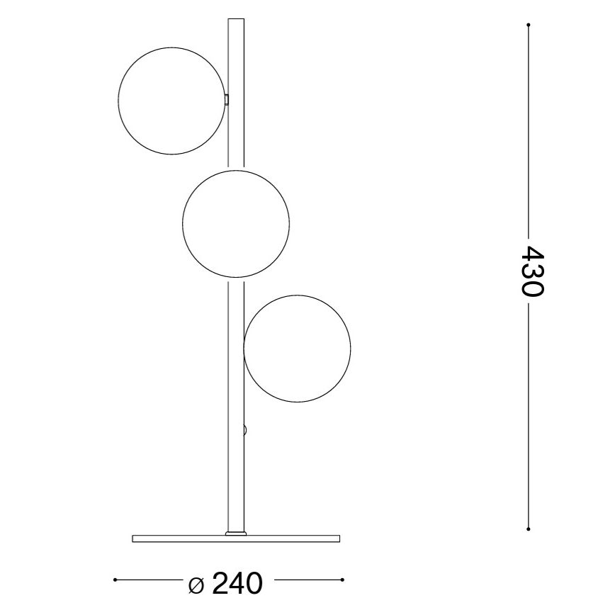 Ideal Lux - Lámpara de mesa LED PERLAGE 3xG9/3W/230V dorada/blanca