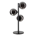 Ideal Lux - Lámpara de mesa LED PERLAGE 3xG9/3W/230V negra/negro ahumado