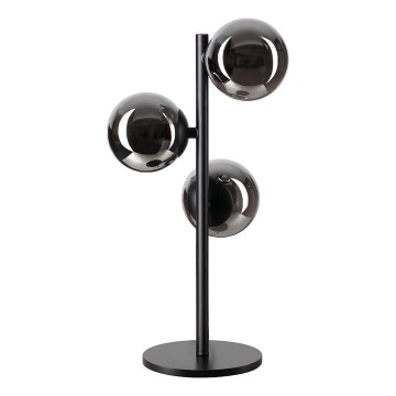 Ideal Lux - Lámpara de mesa LED PERLAGE 3xG9/3W/230V negra/negro ahumado