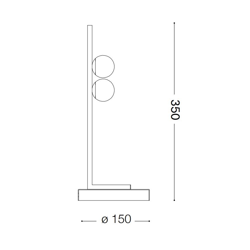 Ideal Lux - Lámpara de mesa LED PING PONG 2xLED/3W/230V CRI 90 negro