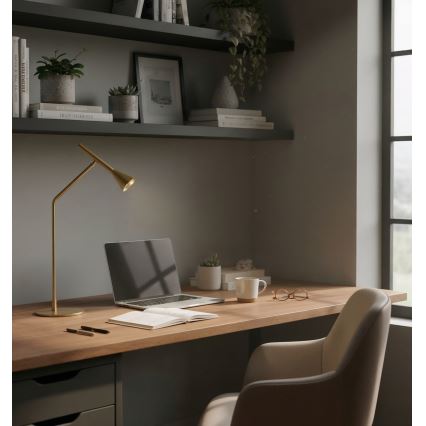 Ideal Lux - Lámpara de mesa regulable LED táctil DIESIS LED/6,5W/230V CRI 90 dorado