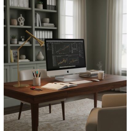 Ideal Lux - Lámpara de mesa regulable LED táctil DIESIS LED/6,5W/230V CRI 90 dorado