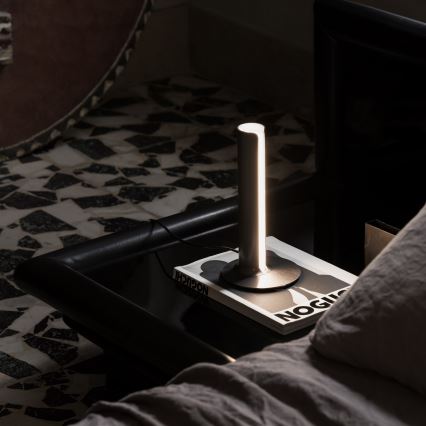 Ideal Lux - Lámpara de mesa LED regulable DORICA LED/8W/230V CRI 90 negra