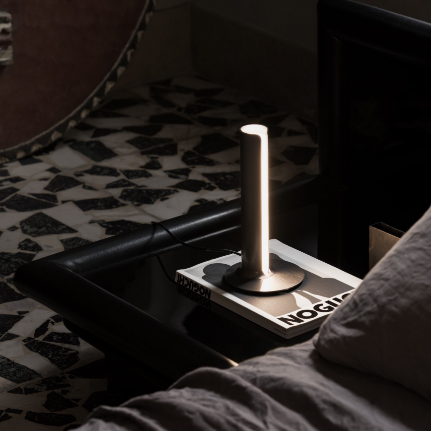 Ideal Lux - Lámpara de mesa LED regulable DORICA LED/8W/230V CRI 90 negra