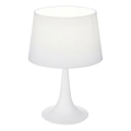 Ideal Lux - Lámpara de mesa LONDON 1xE27/60W/230V blanca