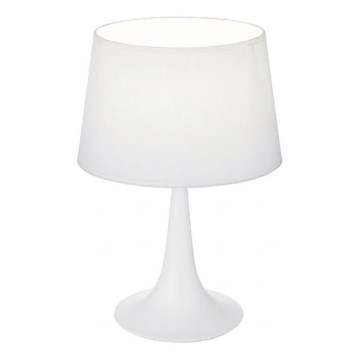 Ideal Lux - Lámpara de mesa LONDON 1xE27/60W/230V blanca