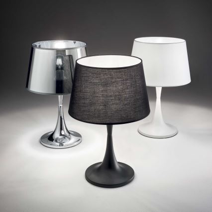 Ideal Lux - Lámpara de mesa LONDON 1xE27/60W/230V blanca