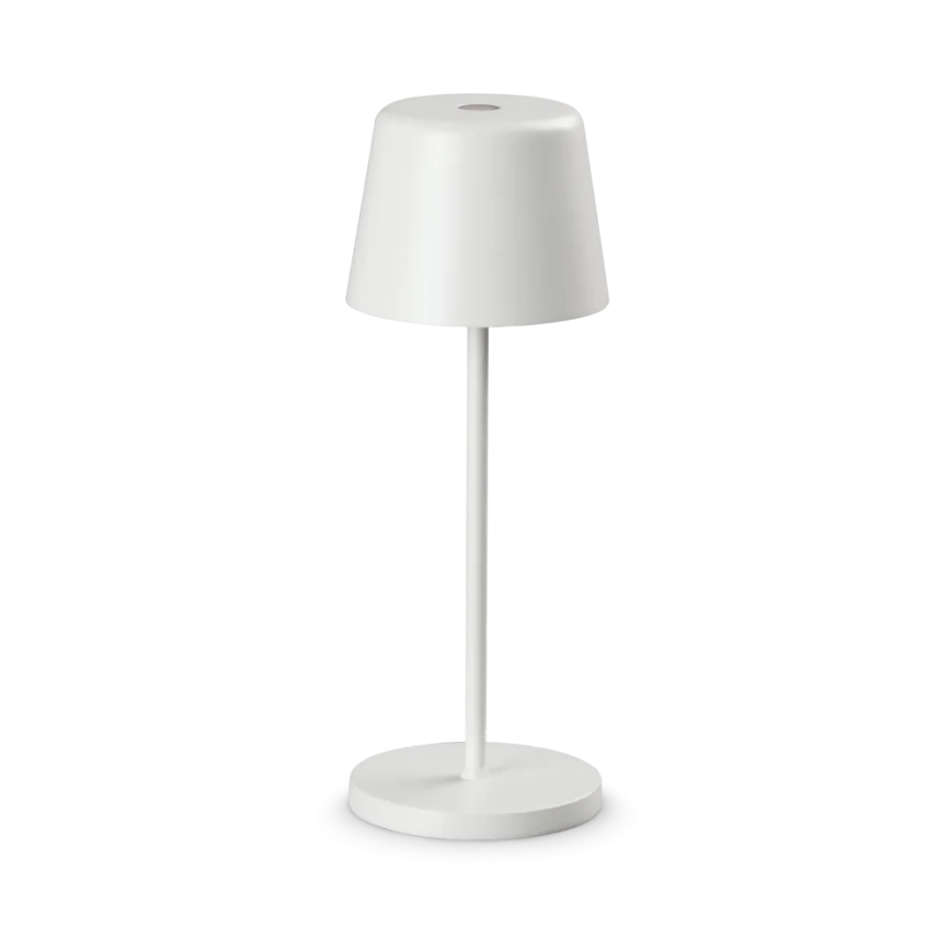 Ideal Lux - Lámpara de mesa exterior táctil LED regulable CUTE LED/2,5W/3,7V 3000 mAh USB 2200-2700K IP65 blanca