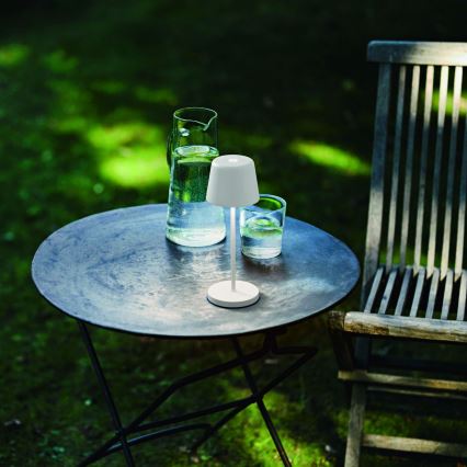 Ideal Lux - Lámpara de mesa exterior táctil LED regulable CUTE LED/2,5W/3,7V 3000 mAh USB 2200-2700K IP65 blanca