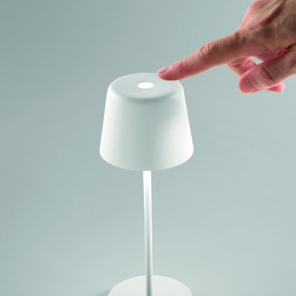 Ideal Lux - Lámpara de mesa exterior táctil LED regulable CUTE LED/2,5W/3,7V 3000 mAh USB 2200-2700K IP65 blanca