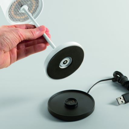 Ideal Lux - Lámpara de mesa exterior táctil LED regulable CUTE LED/2,5W/3,7V 3000 mAh USB 2200-2700K IP65 blanca