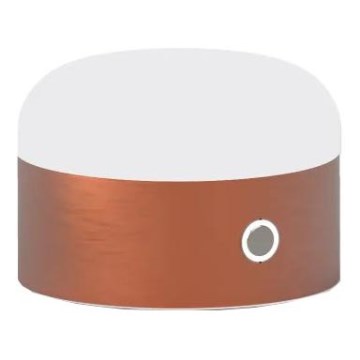 Ideal Lux - Lámpara de mesa táctil LED regulable MIGNON LED/5W/5V 1500 mAh Ø 10 cm CRI 90 cobre
