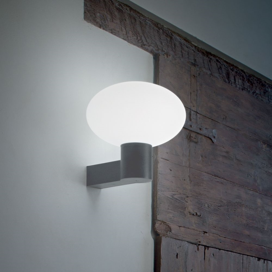 Ideal Lux - Lámpara de pared exterior CLIO 1xE27/42W/230V IP44 antracita