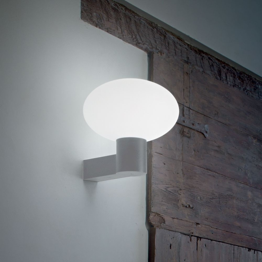 Ideal Lux - Lámpara de pared exterior CLIO 1xE27/42W/230V IP44 gris