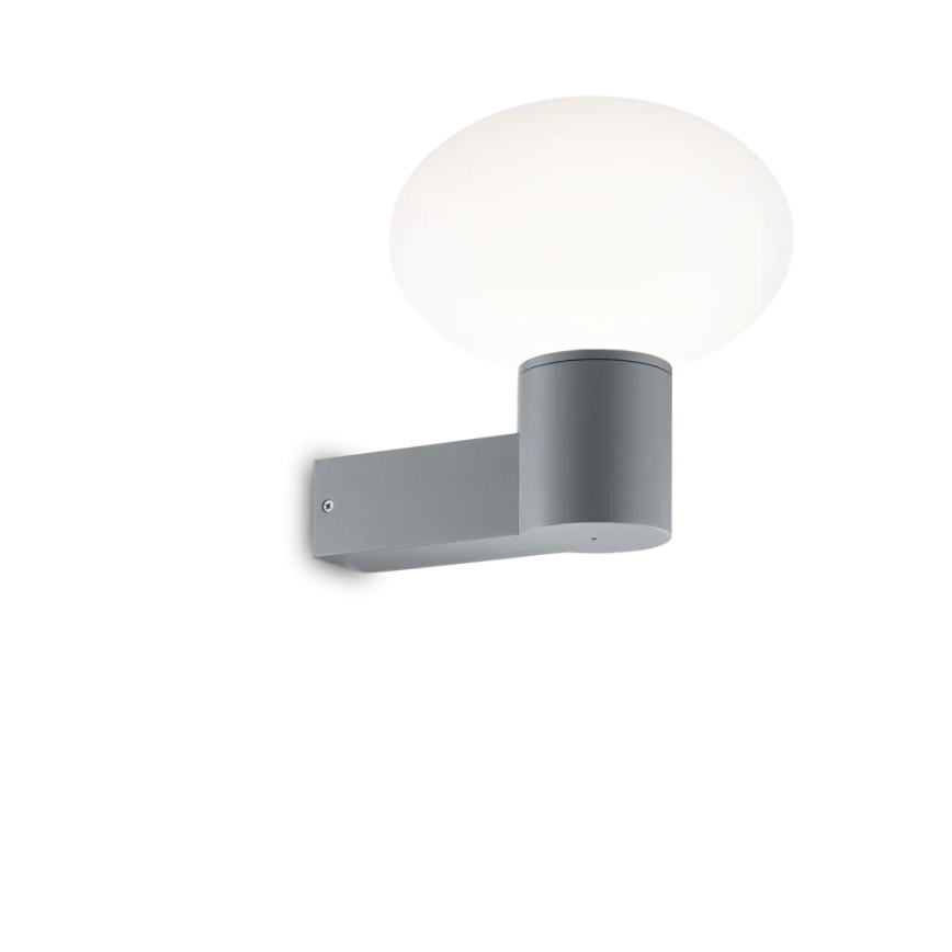 Ideal Lux - Lámpara de pared exterior CLIO 1xE27/42W/230V IP44 gris