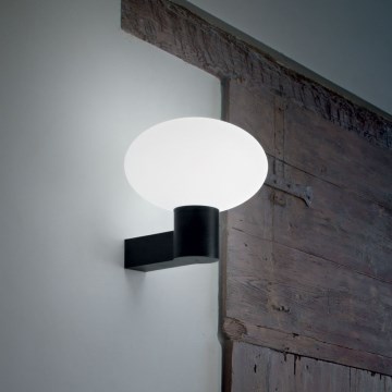 Ideal Lux - Lámpara de pared exterior CLIO 1xE27/42W/230V IP44 negra