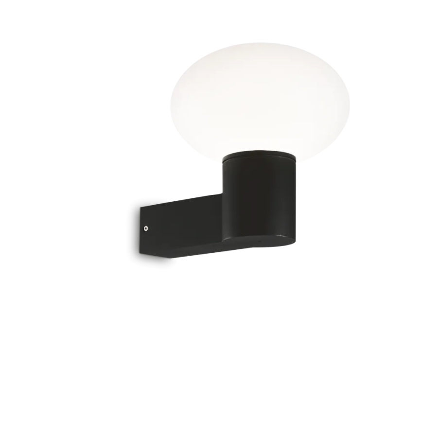 Ideal Lux - Lámpara de pared exterior CLIO 1xE27/42W/230V IP44 negra