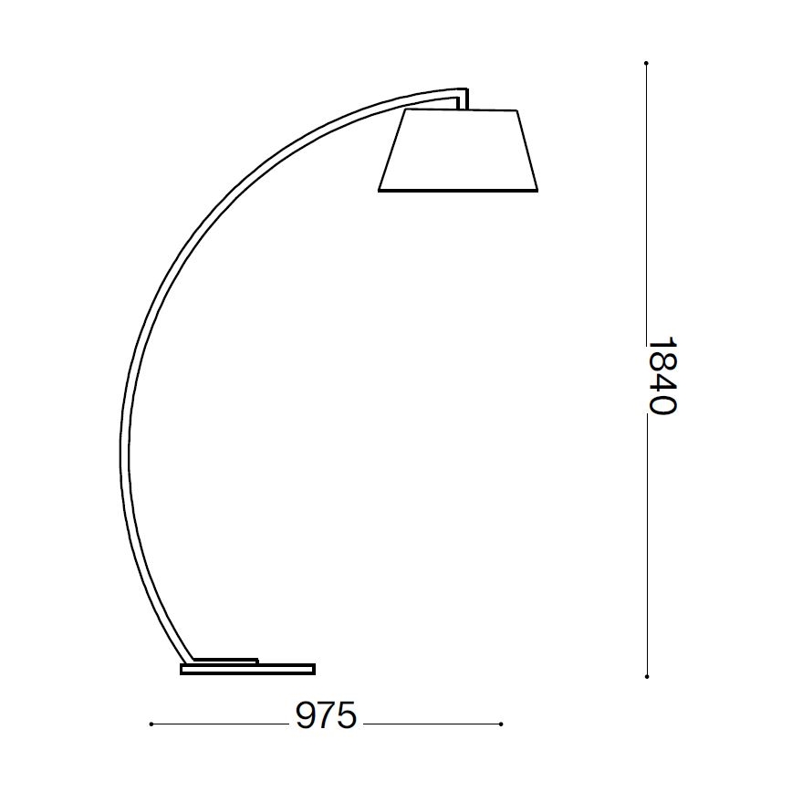 Ideal Lux - Lámpara de pie 1xE27/60W/230V