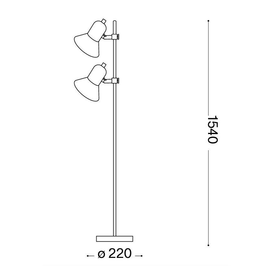 Ideal Lux - Lámpara de pie 2xE27/60W/230V