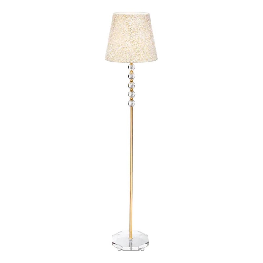 Ideal Lux - Lámpara de pie de cristal QUEEN 1xE27/60W/230V dorado