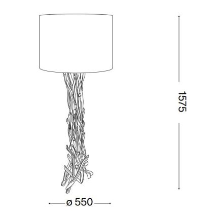 Ideal Lux - Lámpara de pie DRIFTWOOD 1xE27/60W/230V guayaba