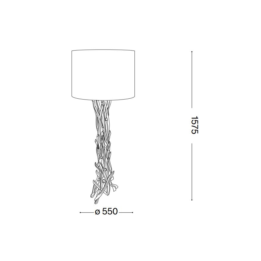 Ideal Lux - Lámpara de pie DRIFTWOOD 1xE27/60W/230V guayaba