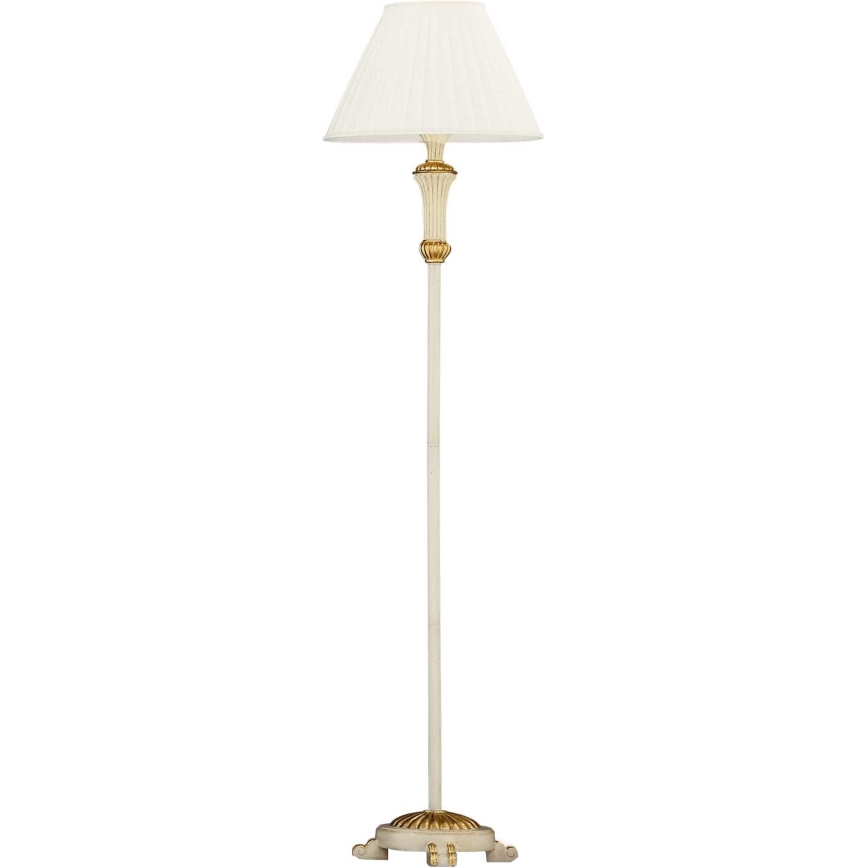 Ideal Lux - Lámpara de pie FIRENZE 1xE14/40W/230V blanco/dorado