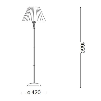 Ideal Lux - Lámpara de pie FIRENZE 1xE14/40W/230V blanco/dorado
