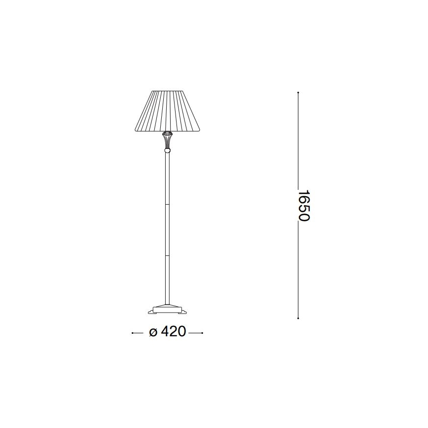Ideal Lux - Lámpara de pie FIRENZE 1xE14/40W/230V blanco/dorado