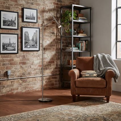 Ideal Lux - Lámpara de pie LED DIESIS LED/4,5W/230V IRC 95 cromo mate