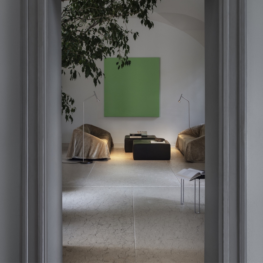 Ideal Lux - Lámpara de pie LED DIESIS LED/4,5W/230V IRC 95 cromo mate