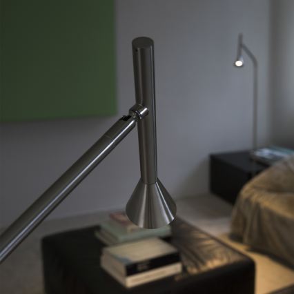 Ideal Lux - Lámpara de pie LED DIESIS LED/4,5W/230V IRC 95 cromo mate