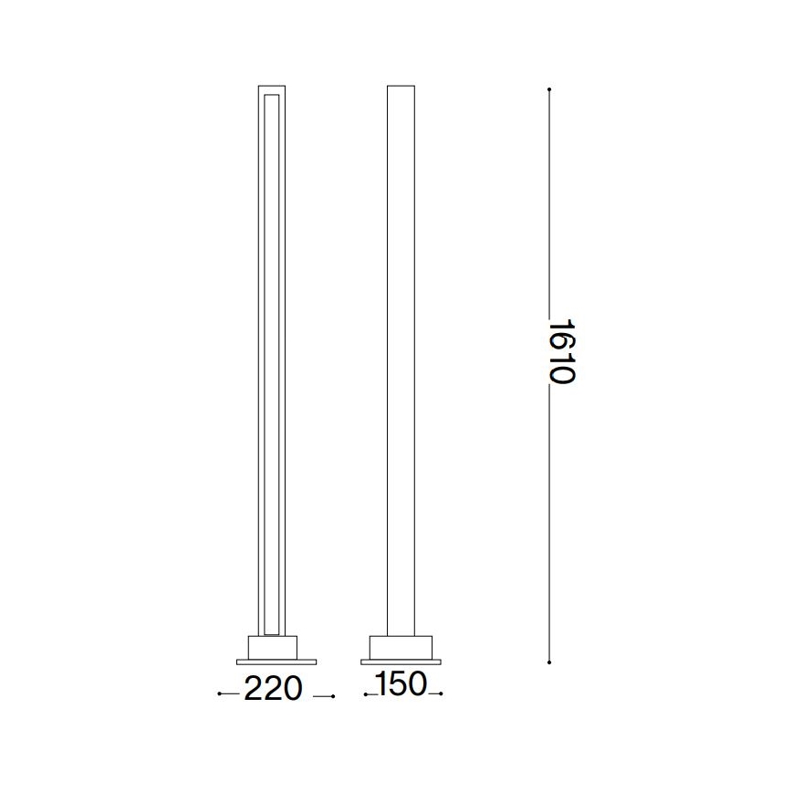 Ideal Lux - Lámpara de pie LED regulable CRAFT LED/26W/230V CRI 90 haya