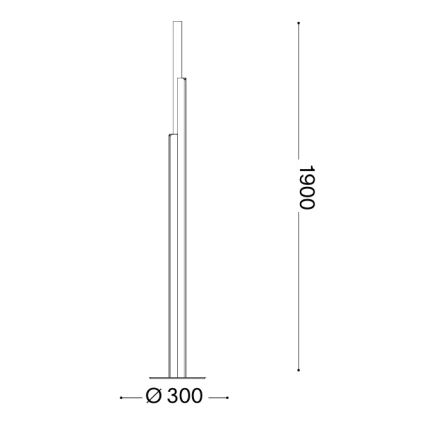 Ideal Lux - Lámpara de pie LED regulable DORICA 3xLED/33W/230V CRI 90 blanca