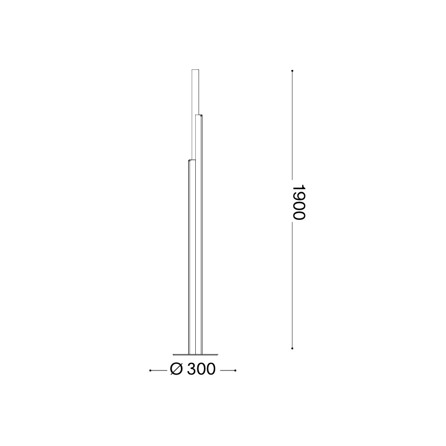 Ideal Lux - Lámpara de pie LED regulable DORICA 3xLED/33W/230V CRI 90 blanca