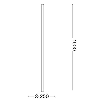 Ideal Lux - Lámpara de pie LED regulable DORICA LED/50W/230V CRI 90 blanca