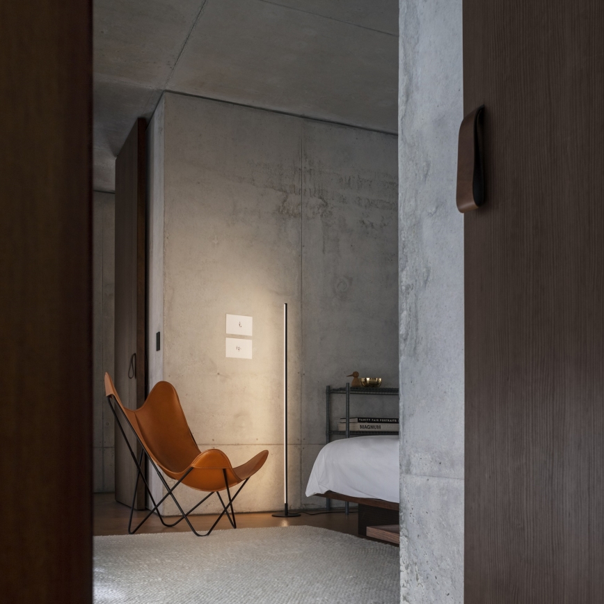 Ideal Lux - Lámpara de pie LED regulable YOKO LED/16W/230V CRI 90 negra