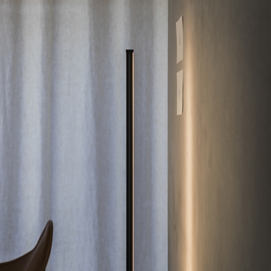 Ideal Lux - Lámpara de pie LED regulable YOKO LED/16W/230V CRI 90 negra