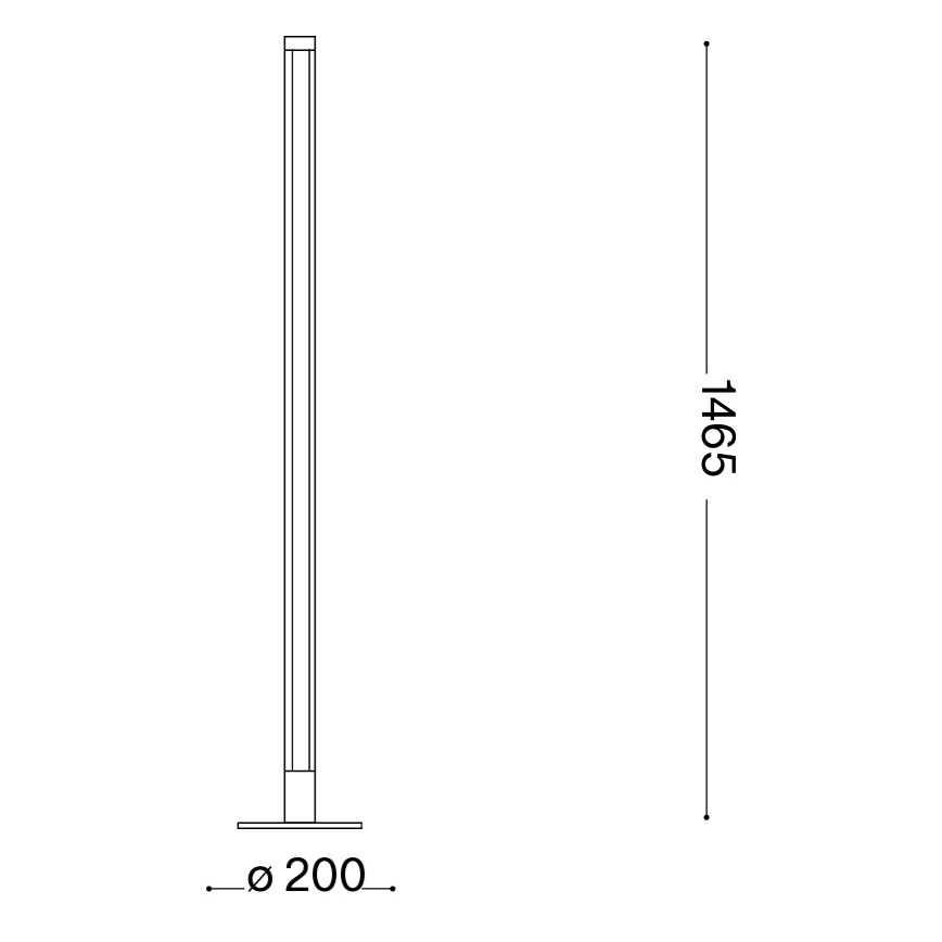 Ideal Lux - Lámpara de pie LED regulable YOKO LED/16W/230V CRI 90 negra