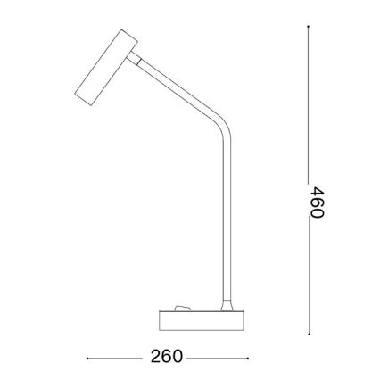 Ideal Lux - Lámpara de sobremesa LED EASY LED/3,5W/230V CRI 90 blanca