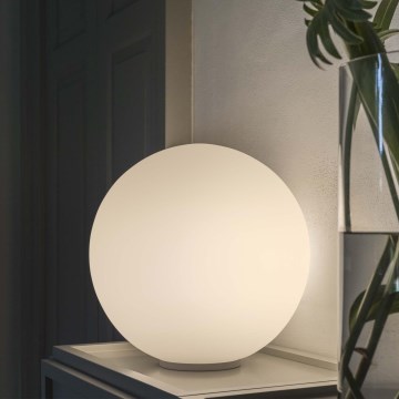 Ideal Lux - Lámpara de sobremesa MAPA 1xE27/42W/230V Ø 20 cm blanca