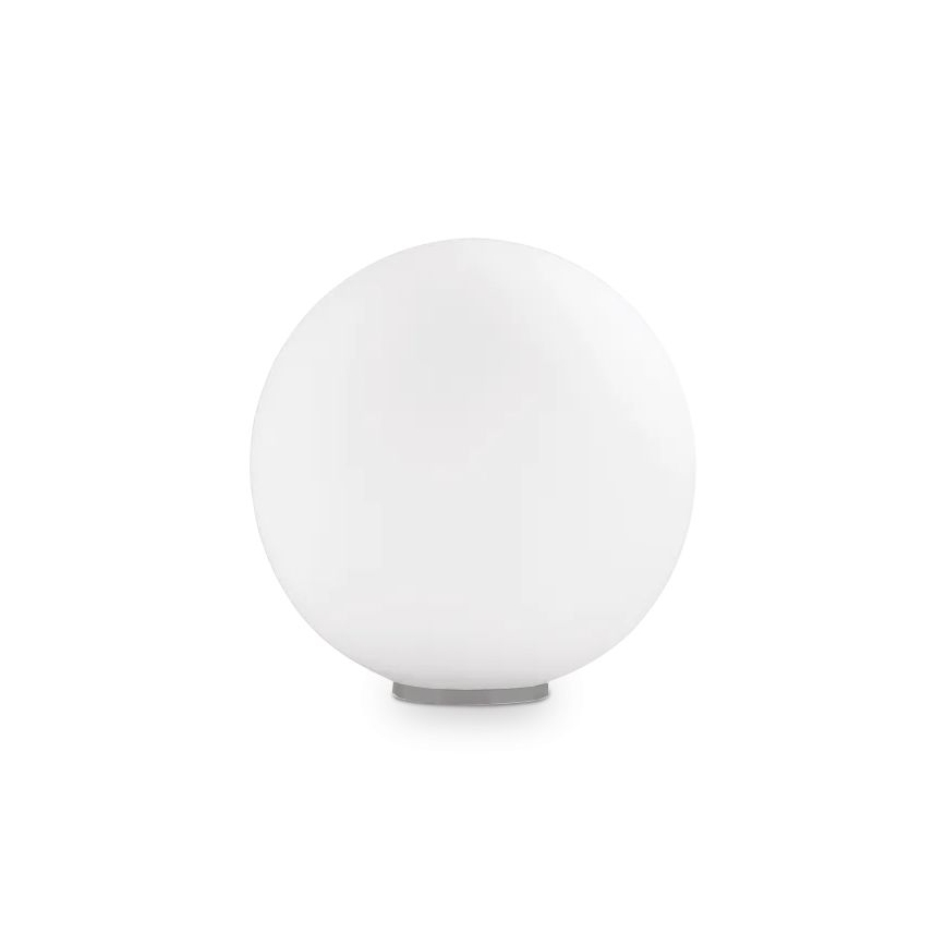 Ideal Lux - Lámpara de sobremesa MAPA 1xE27/42W/230V Ø 20 cm blanca